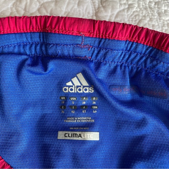 Adidas Adizero Climalite Pink / Blue Lined Running Short Shorts Size Small - Picture 4 of 9